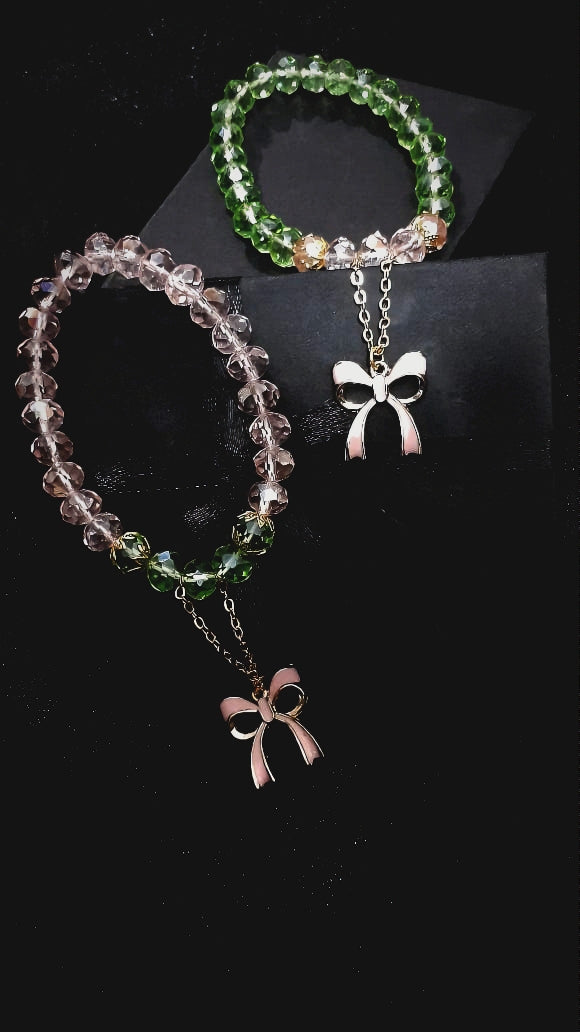 BRUNQCRCH- 01- Bow Charm Bracelet (Pair)