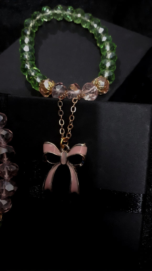 BRUNQCRCH- 01- Bow Charm Bracelet (Pair)