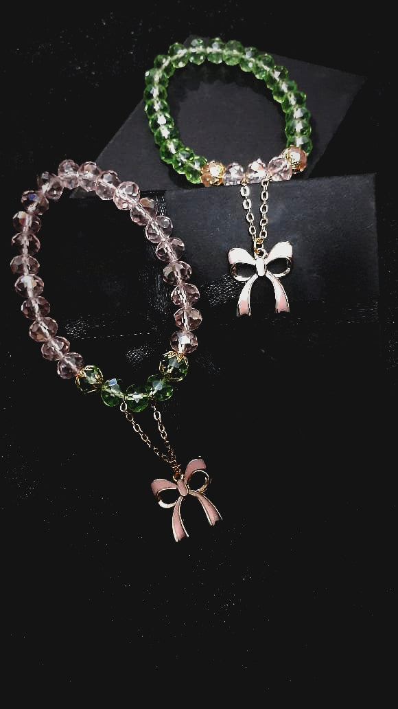 BRUNQCRCH- 01- Bow Charm Bracelet (Pair)