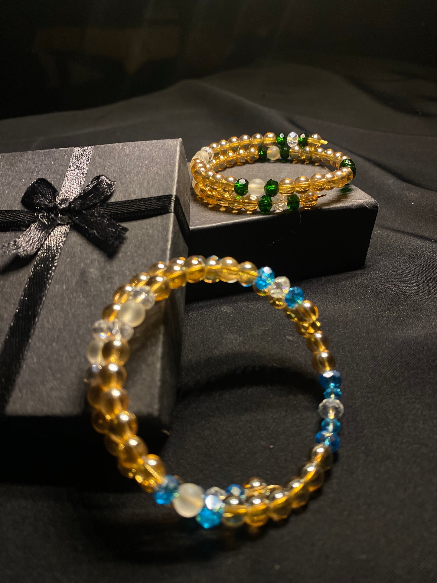 BRSTNCR- 02- Golden stone Wrap Bracelet for women