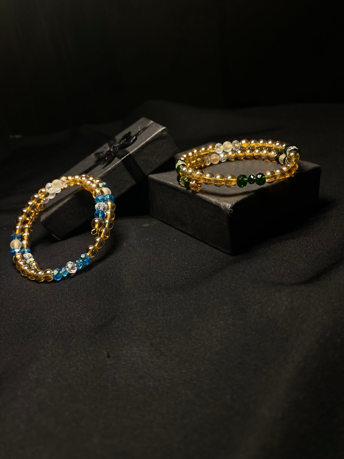 BRSTNCR- 02- Golden stone Wrap Bracelet for women