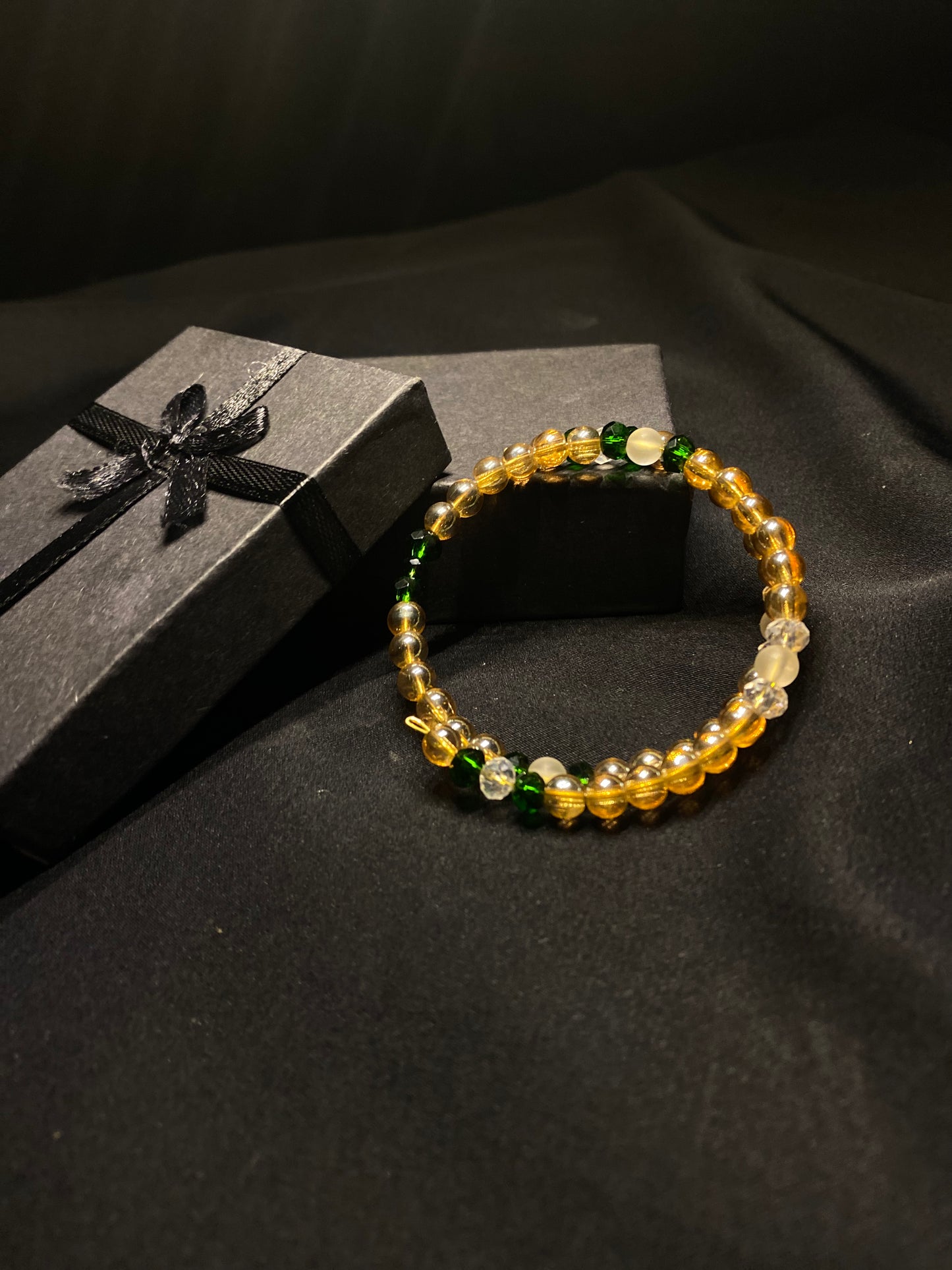 BRSTNCR- 02- Golden stone Wrap Bracelet for women