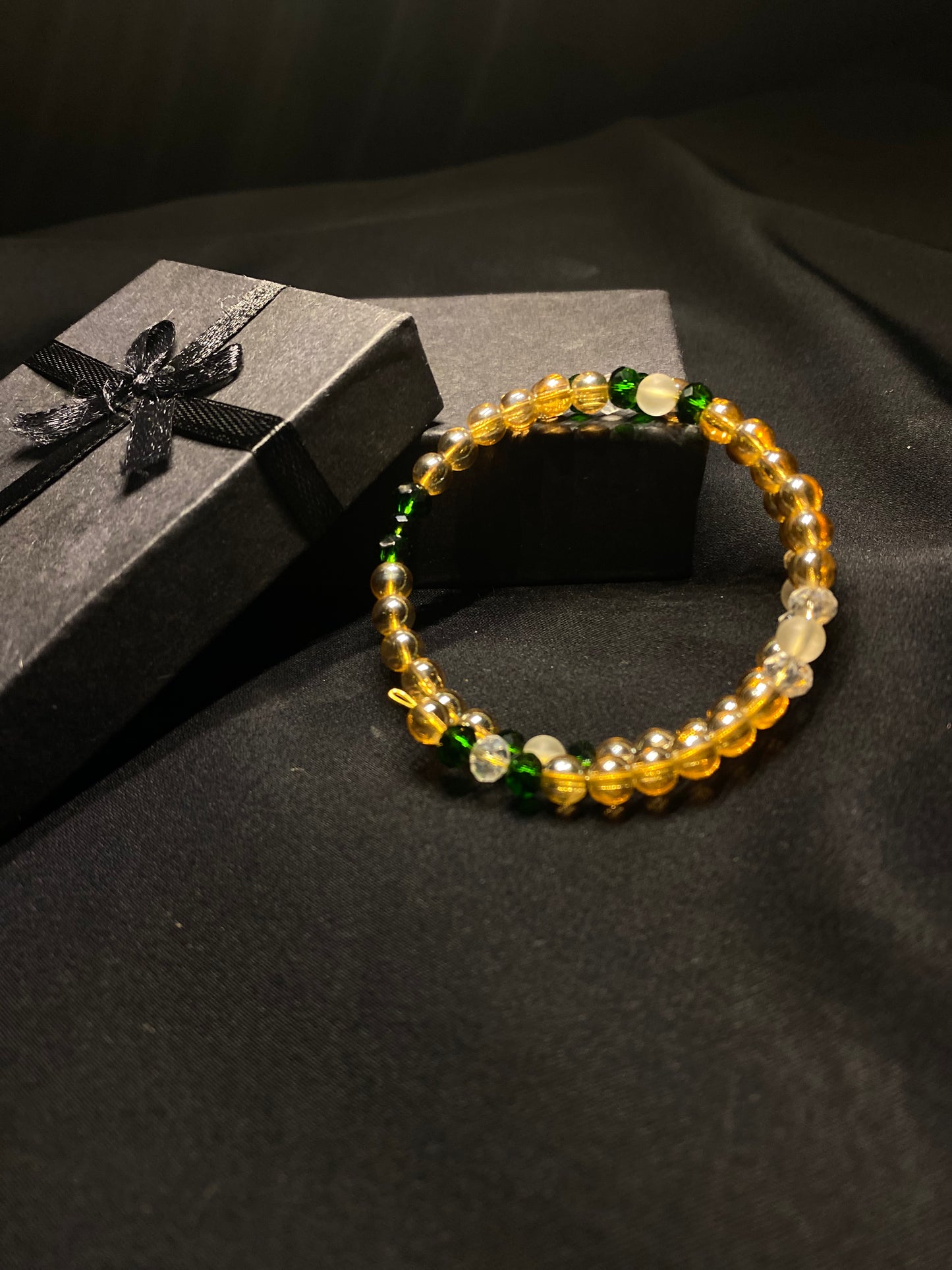 BRSTNCR- 02- Golden stone Wrap Bracelet for women