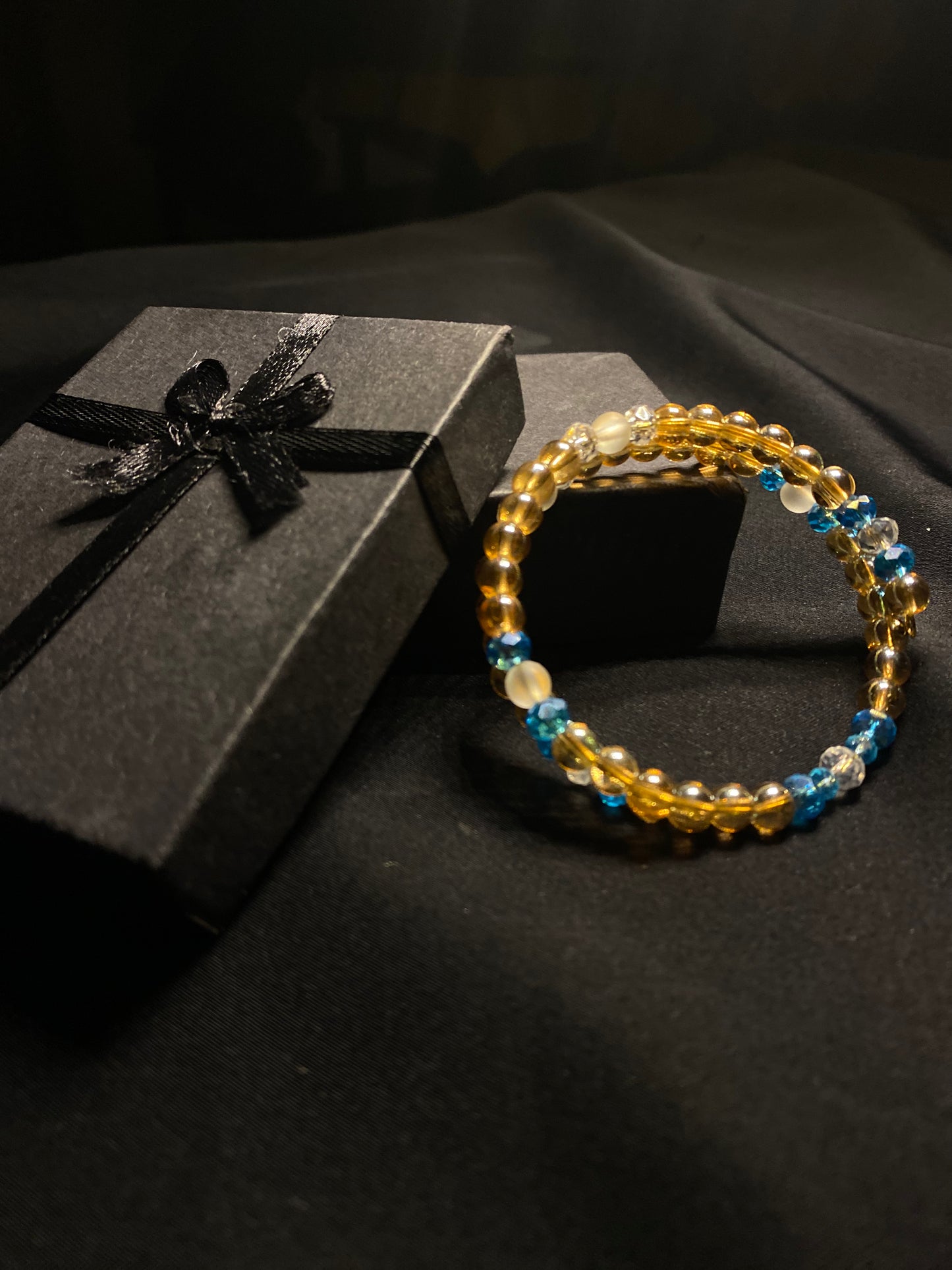 BRSTNCR- 02- Golden stone Wrap Bracelet for women