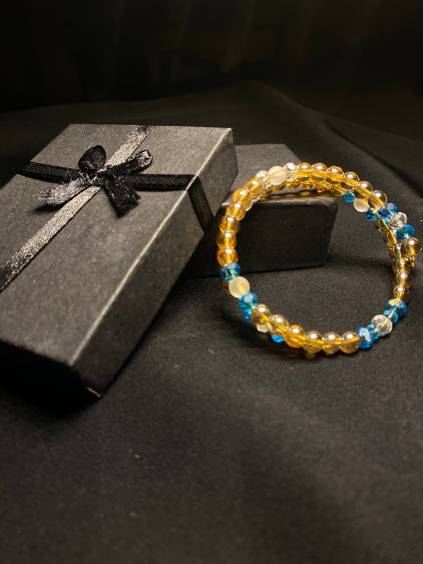 BRSTNCR- 02- Golden stone Wrap Bracelet for women