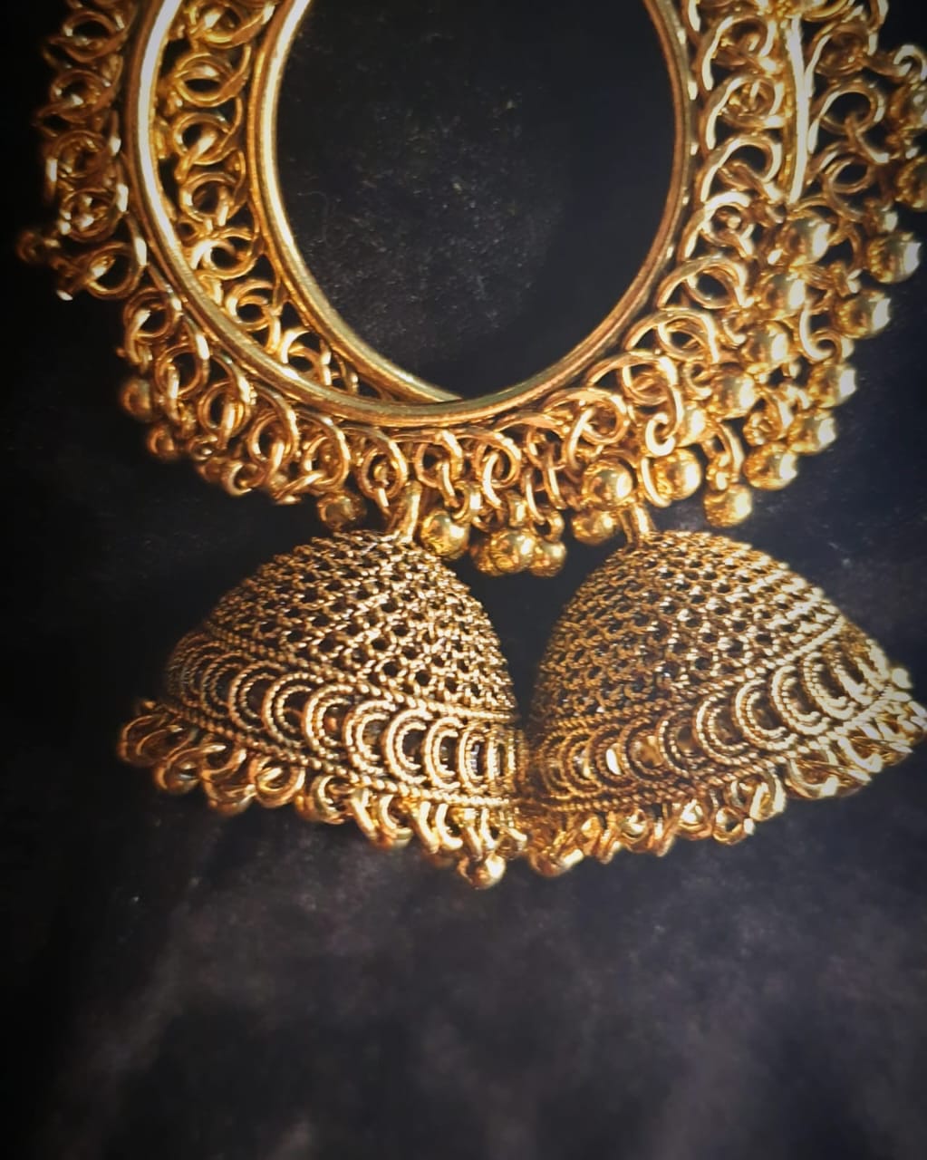ERC0-03- Afghani Golden Chandelier Earring