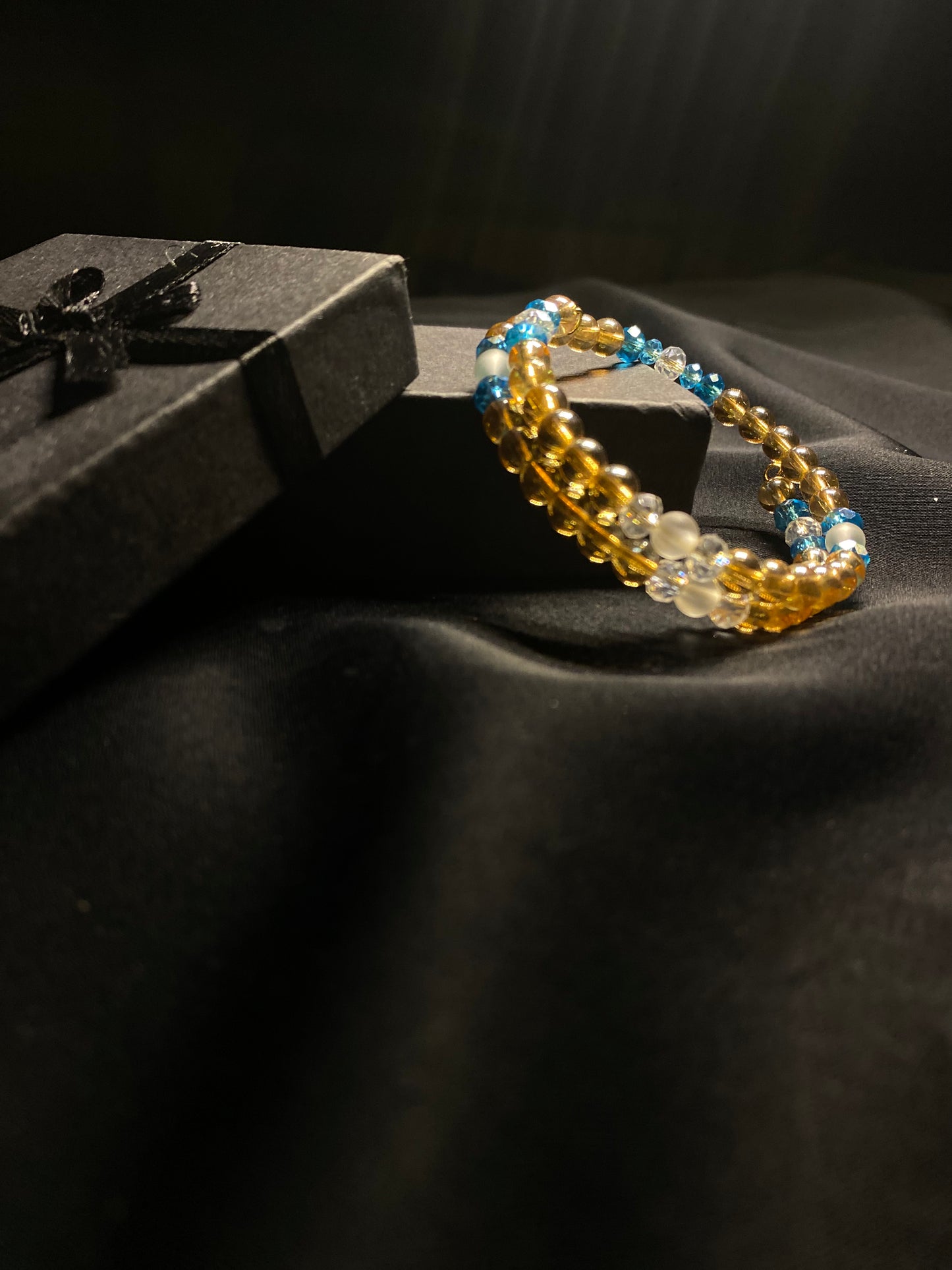 BRSTNCR- 02- Golden stone Wrap Bracelet for women