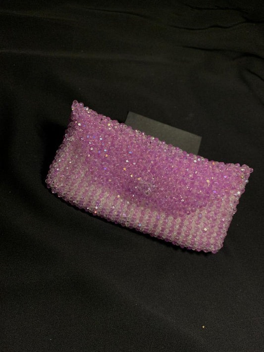 CLCRYPR- Purple Crystal Clutch