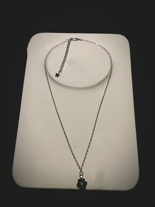 NLFNBSL -02- Silver Flower Necklace