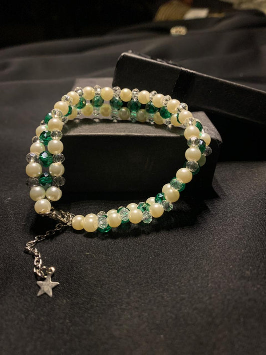 BRPNC-02- Pearls and Crystals Bracelets