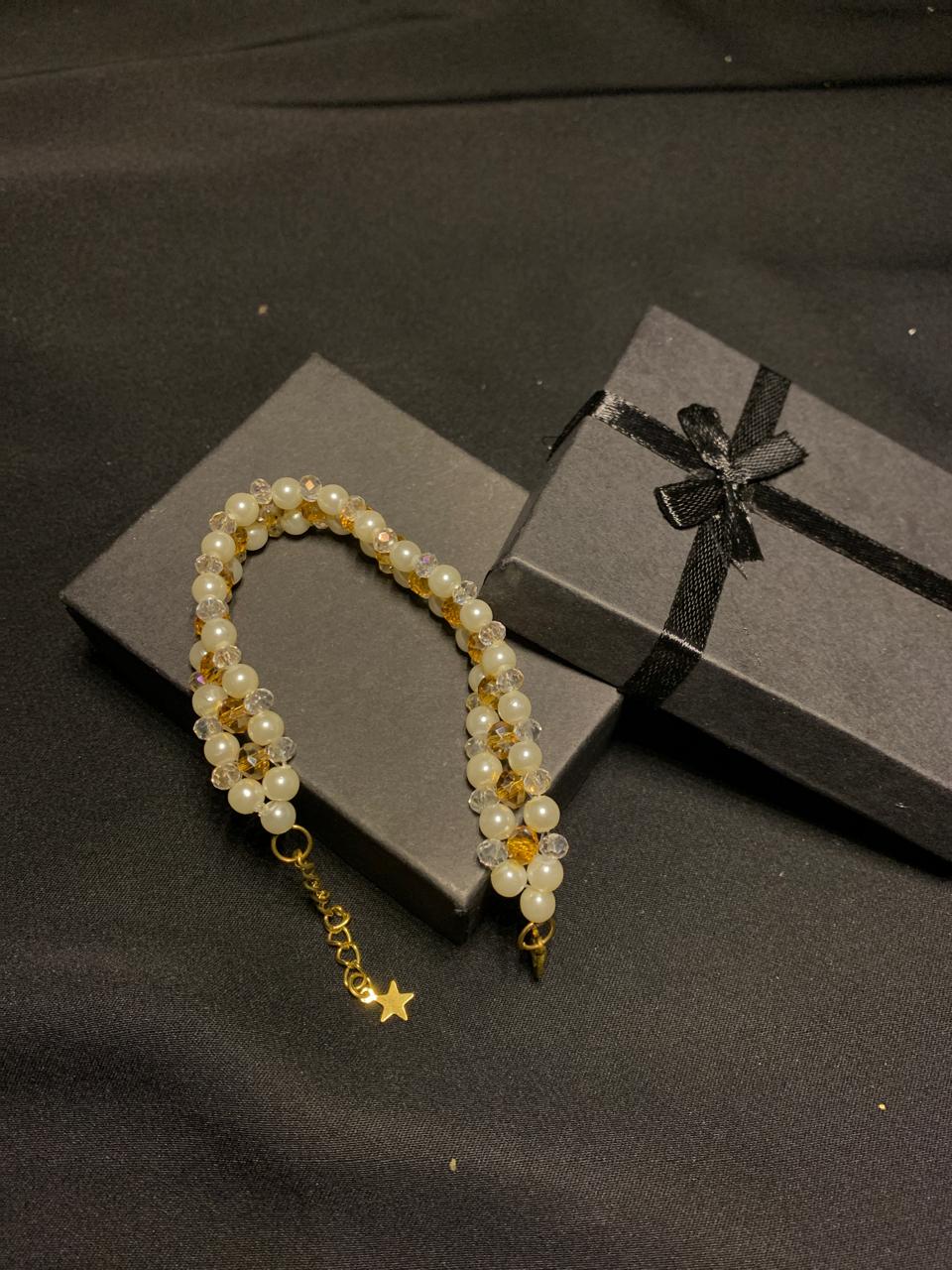 BRPNC-02- Pearls and Crystals Bracelets
