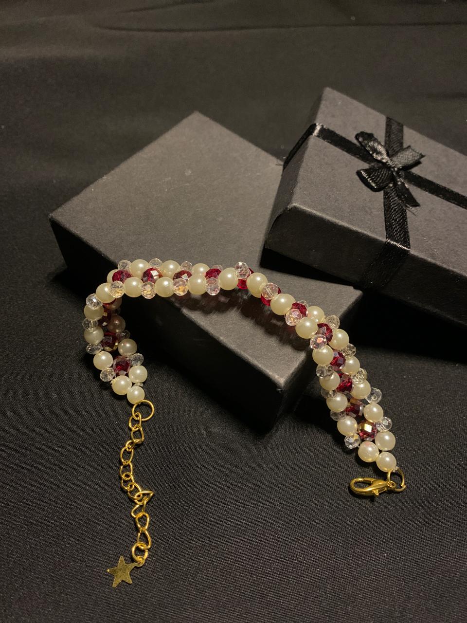 BRPNC-02- Pearls and Crystals Bracelets