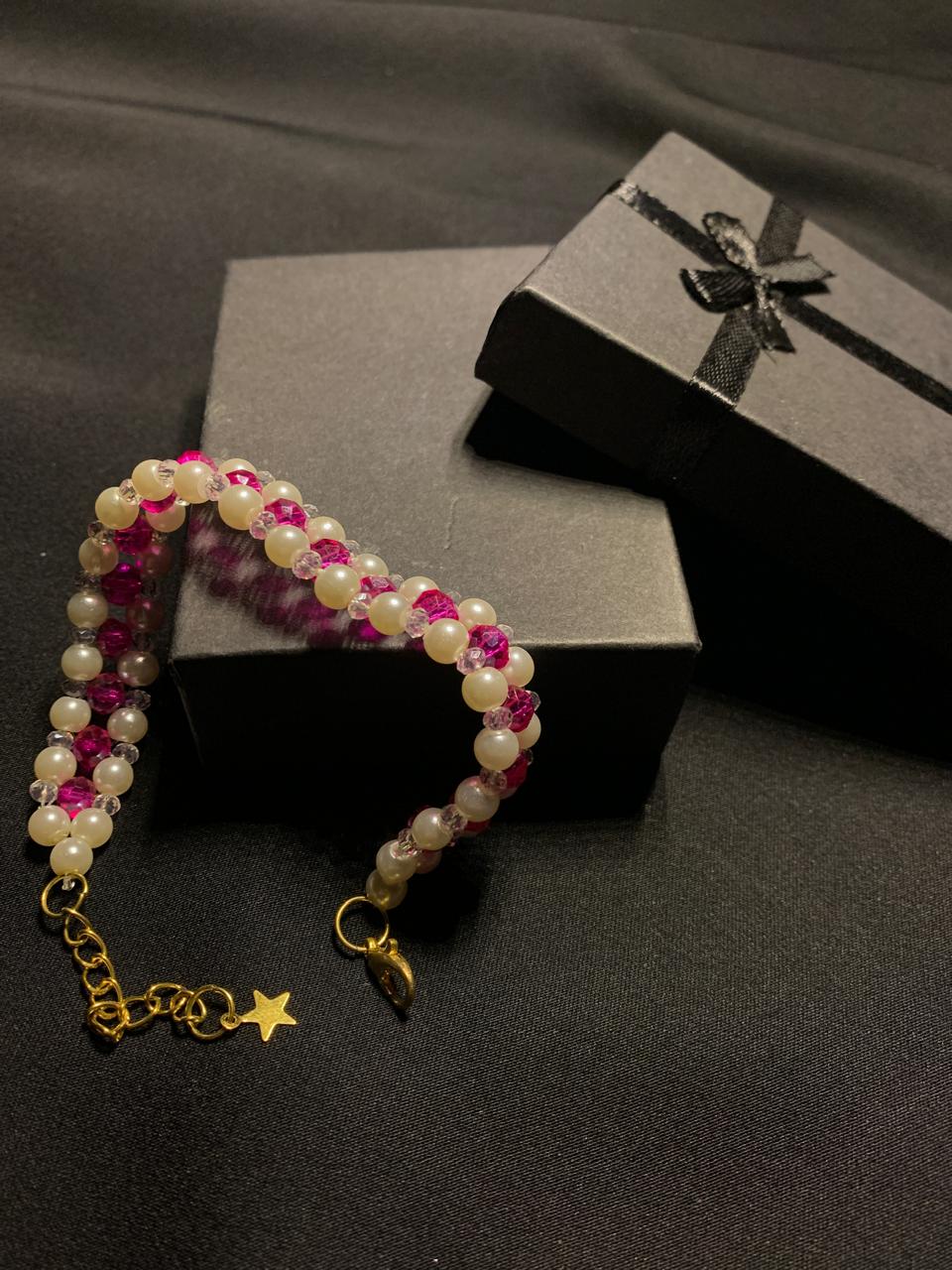 BRPNC-02- Pearls and Crystals Bracelets