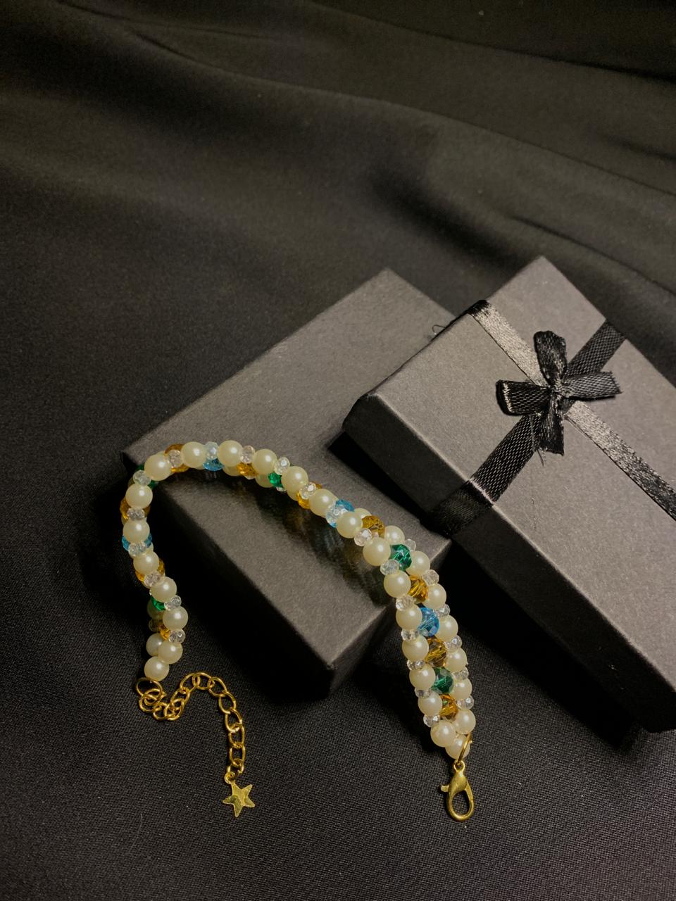 BRPNC-02- Pearls and Crystals Bracelets