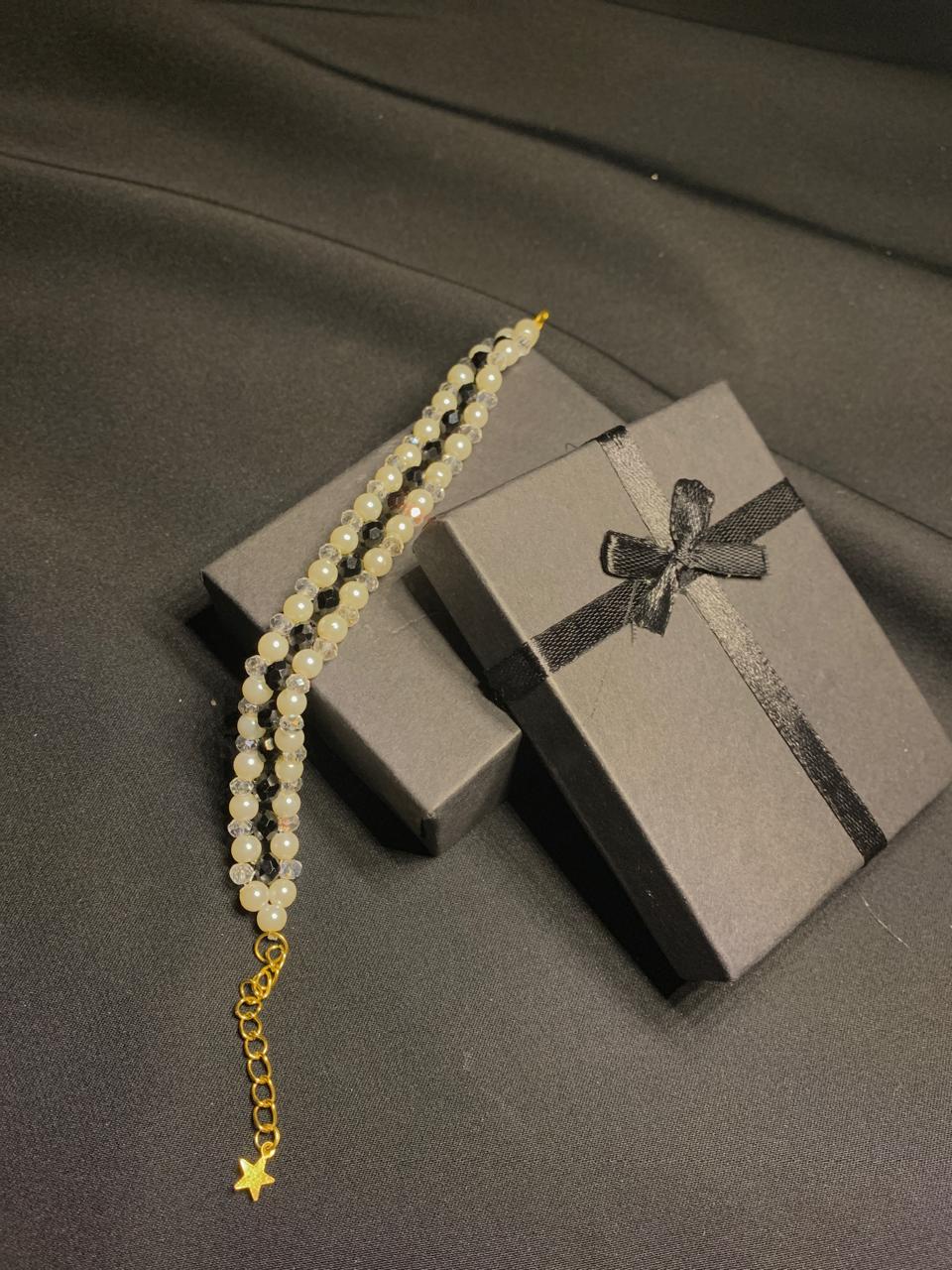 BRPNC-02- Pearls and Crystals Bracelets