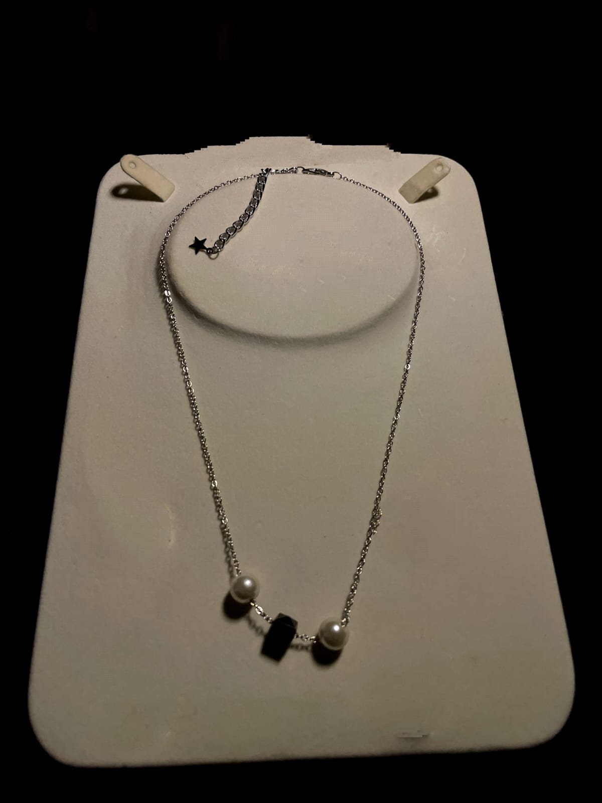 NLPNBSL -01- Silver Pearls and Beads Necklace